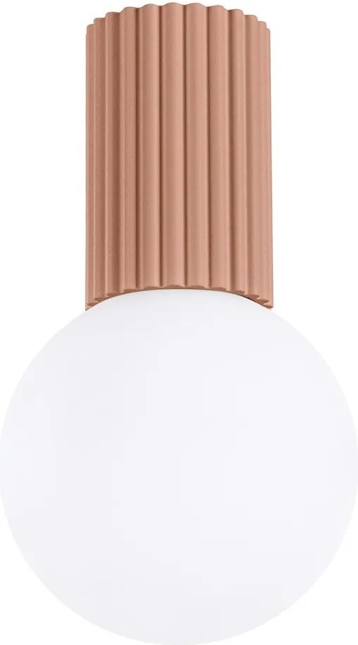 Jasnobrązowa lampa sufitowa ze szklanym kloszem ø 12 cm Orbital – Sollux