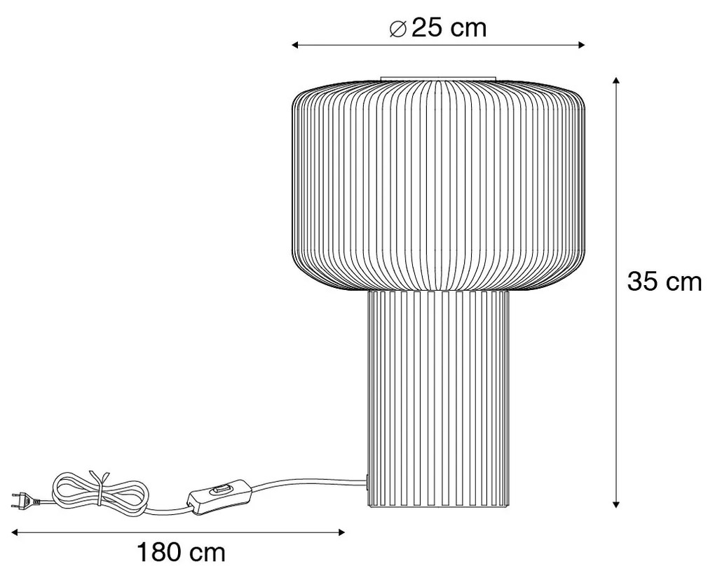 Designerska lampa stołowa z bursztynowego szkła - AndroDesignerski Oswietlenie wewnetrzne