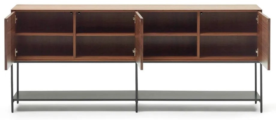 Niska komoda w dekorze orzecha 195x80 cm Vedrana – Kave Home