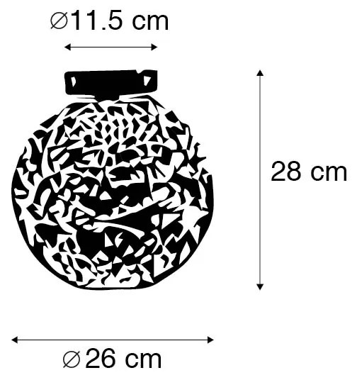 Lampa sufitowa w stylu art deco złota - Maro