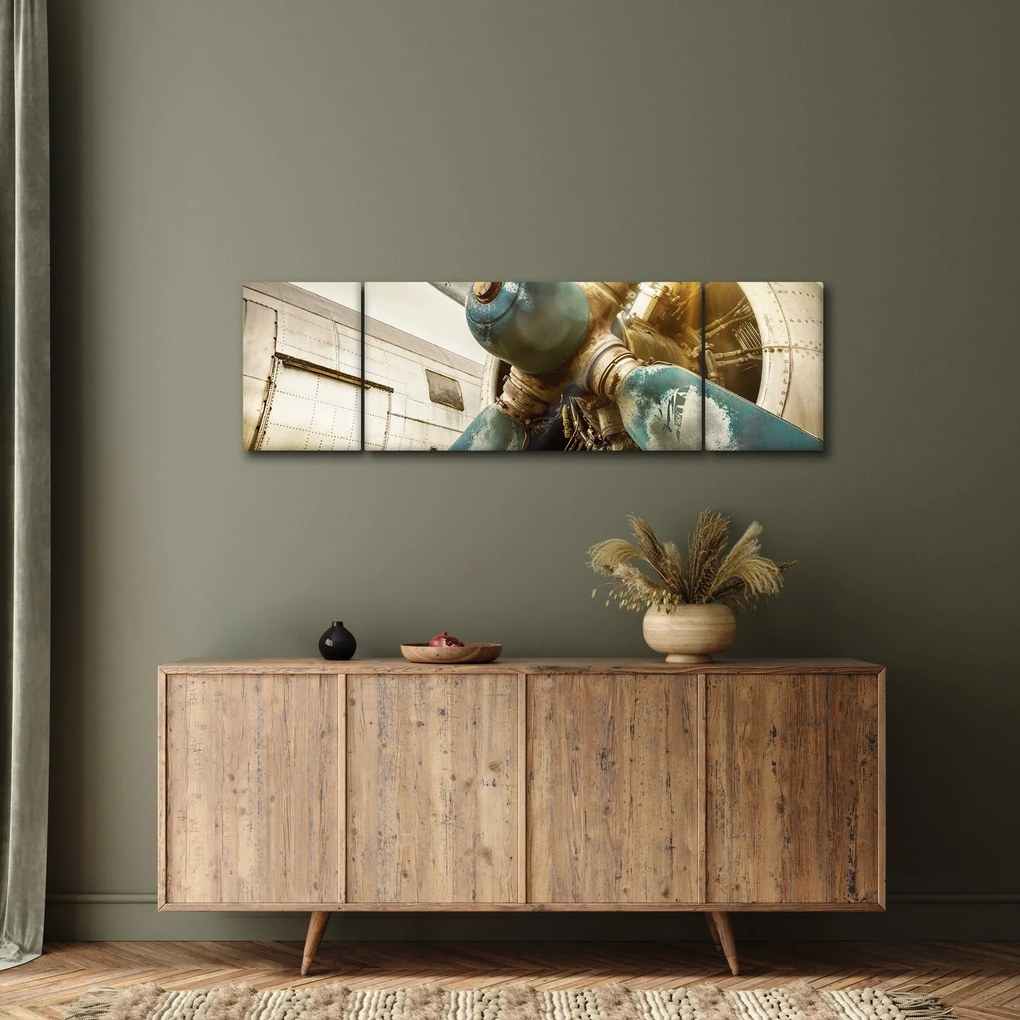 Obraz - Śmigło starego samolotu (170x50 cm)
