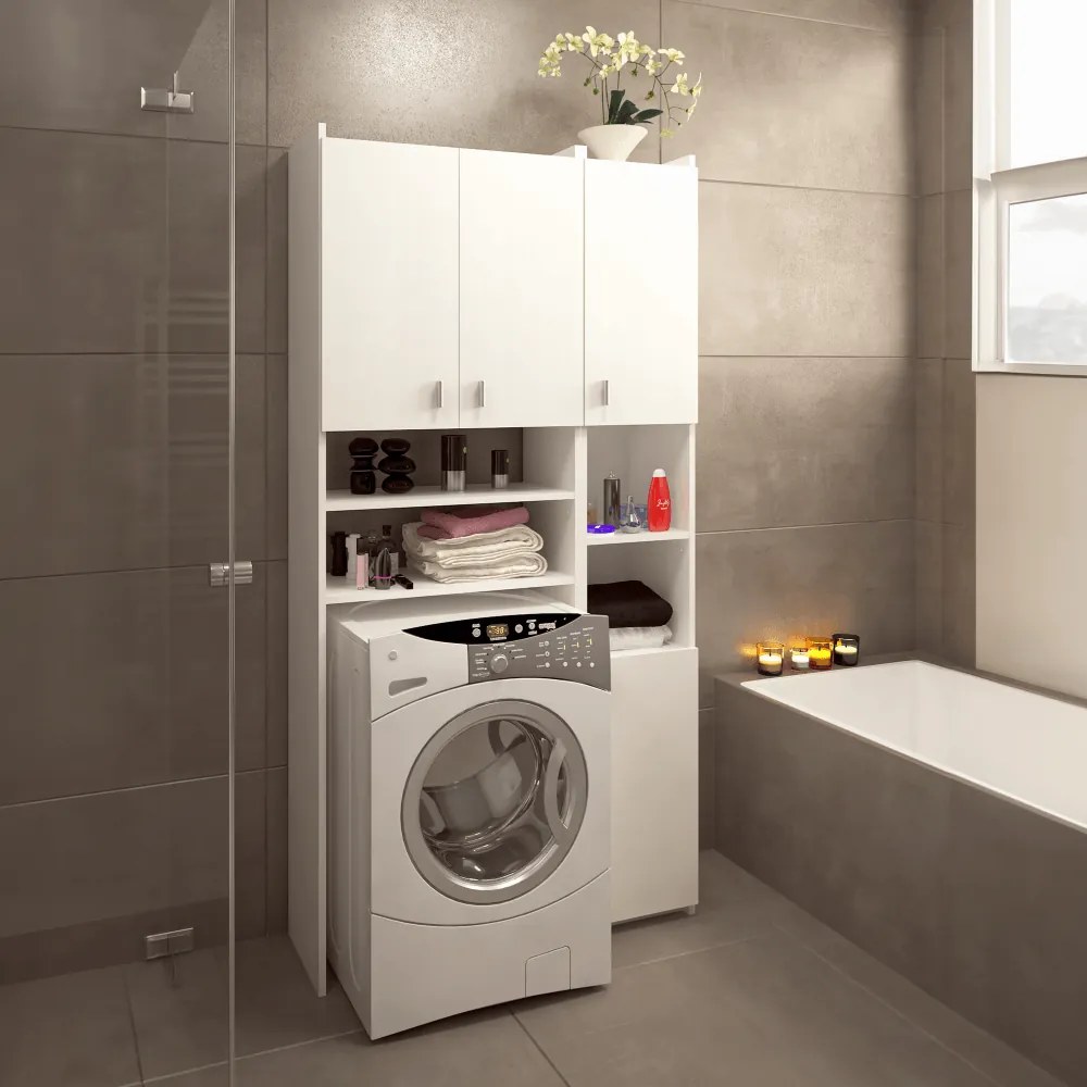 Szafka nad pralką MIRALI, biała