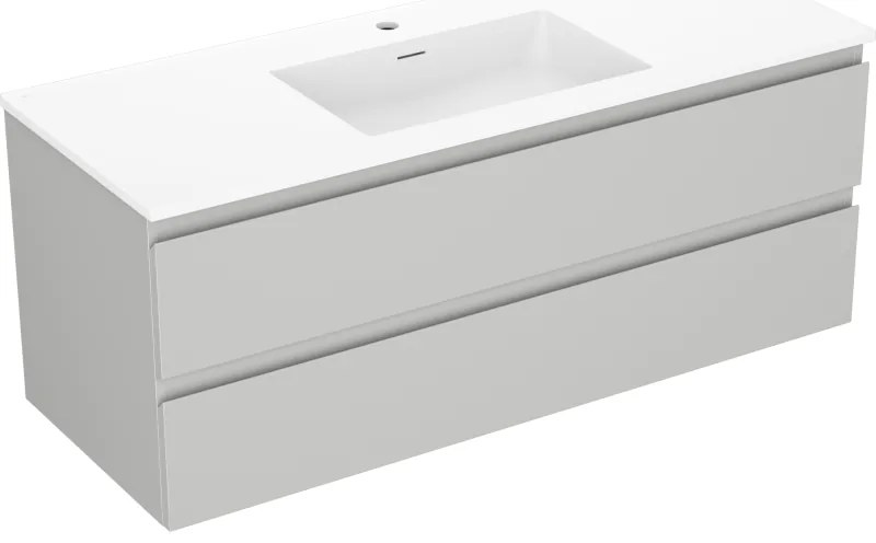Mexen Orio szafka łazienkowa 120 cm z umywalką Otis, 2 szuflady, szara mat/biała mat - 91A10-12047-2-BFF62-W18M01