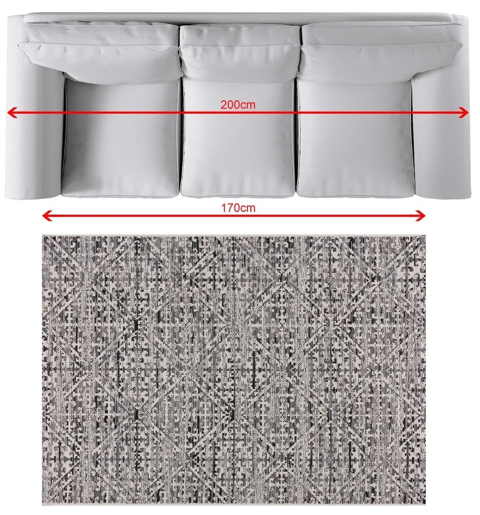 Dywan Breeze beige/charcoal grey 120x170cm