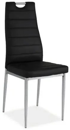 KRZESŁO H260 CHROM/CZARNY EKOSKÓRA SIGNAL