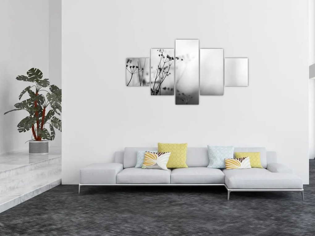 Obraz - Detal kwiatów polnych (125x70 cm)