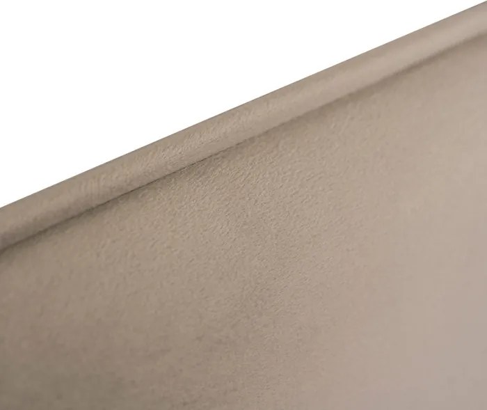 Łóżko Tapicerowane 160x200 cm ze Stelażem Dwuosobowe NICEA Welurowe Beżowe