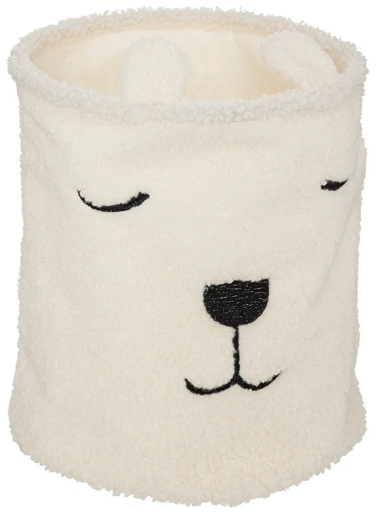 Kosz na zabawki TOY, bouclé, pyszczek misia, Ø 35 cm