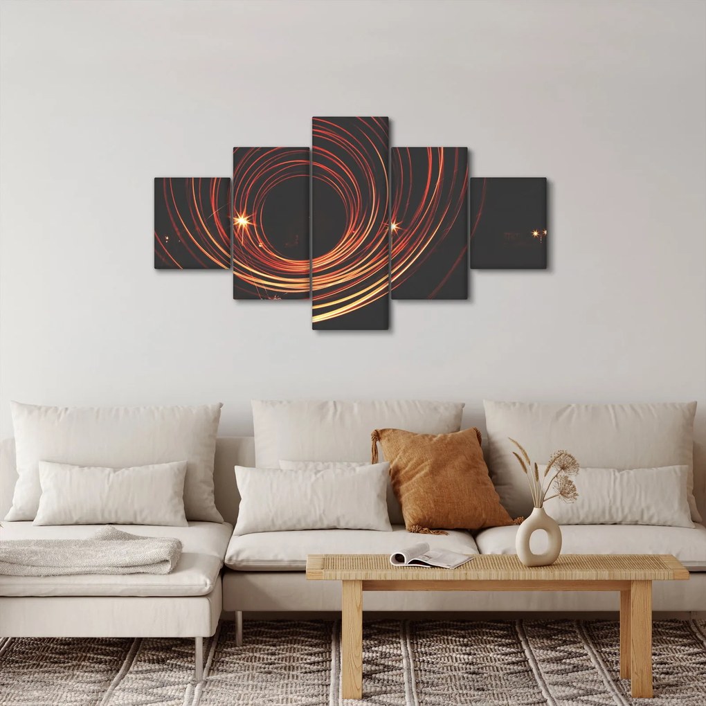 Obraz abstrakcyjnych linii (125x70 cm)