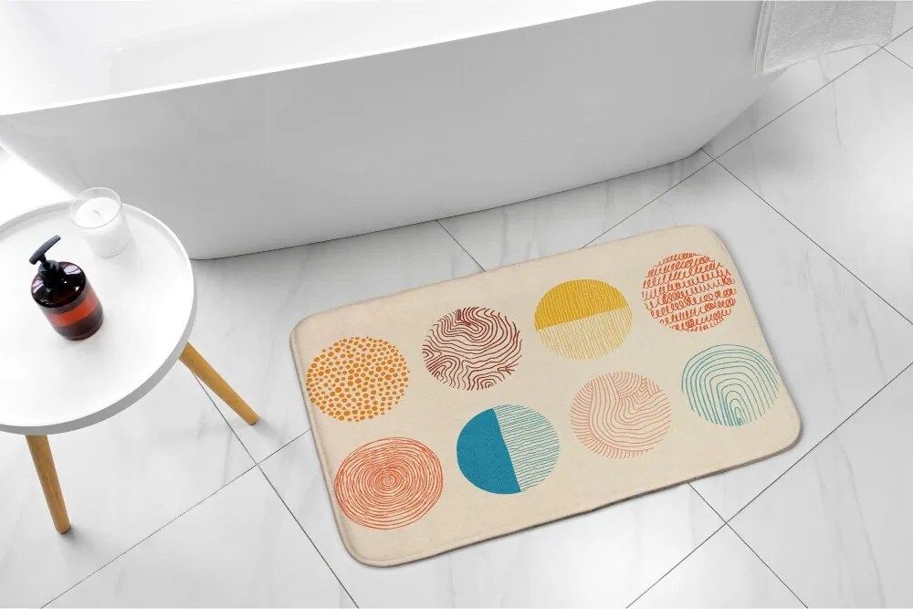 Dywanik łazienkowy Dywanik łazienkowy Kółka Linie