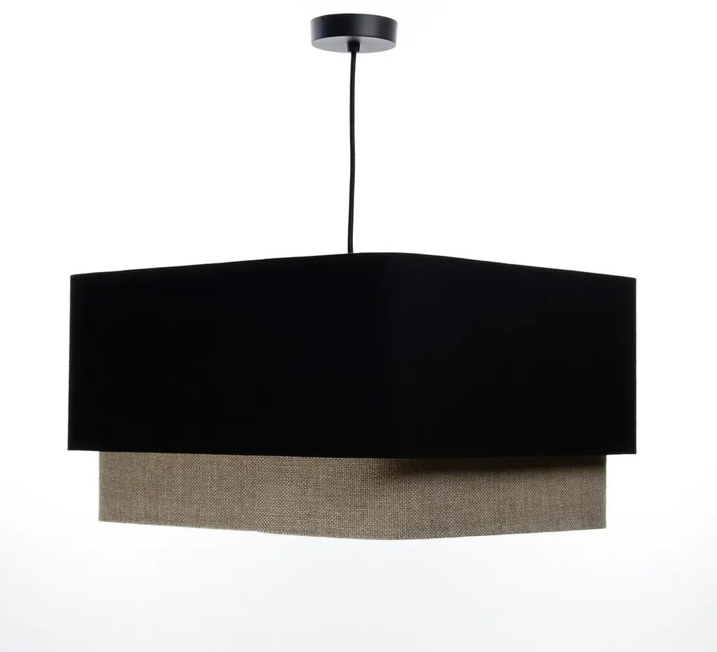 Lampa wisząca KWADRO DUO 006 51x47cm czarna/beżowa BPS KONCEPT