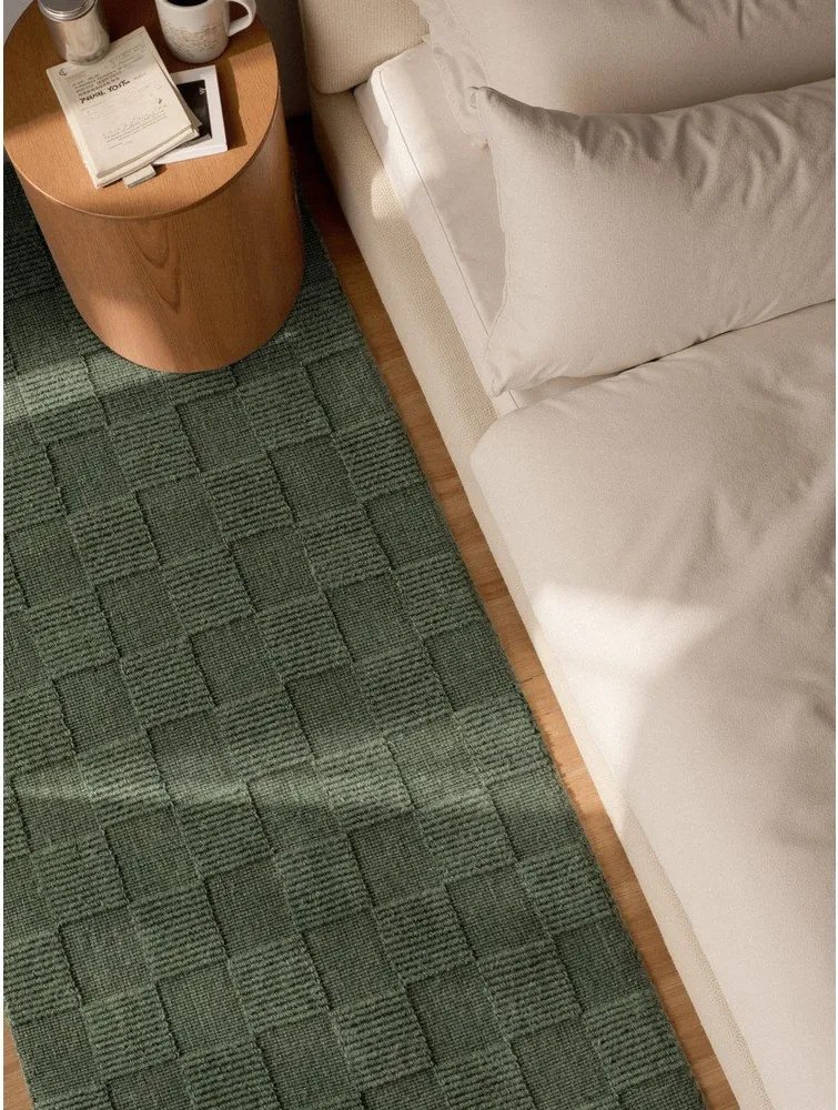 Ciemnozielony wełniany chodnik tkany ręcznie 80x200 cm Scala – Villeroy&amp;Boch