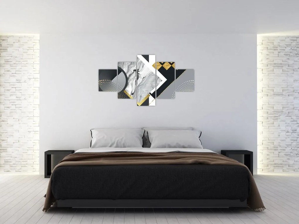 Obraz - Teksturowany kolaż (125x70 cm)