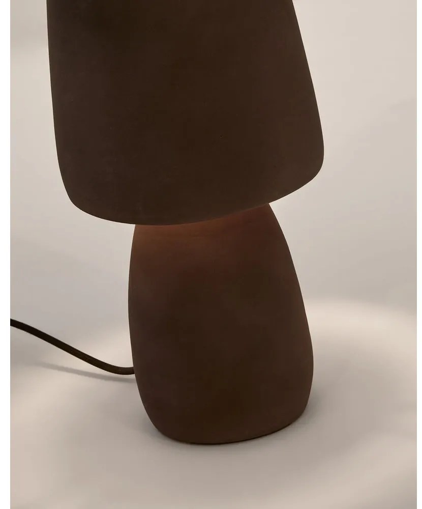 Ciemnobrązowa lampa stołowa (wysokość 30 cm) Tandy – Kave Home