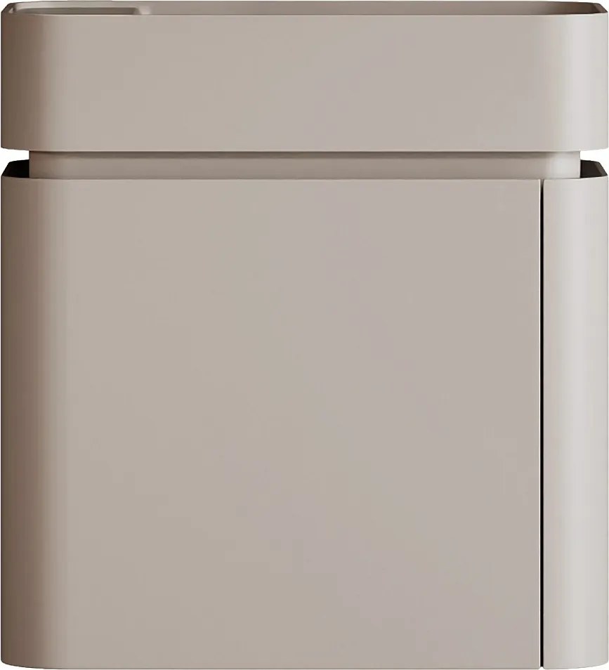 Wisząca szafka pod umywalkę z żywicy - Beżowy mat - 45 x 25 x 48 cm - JONSA