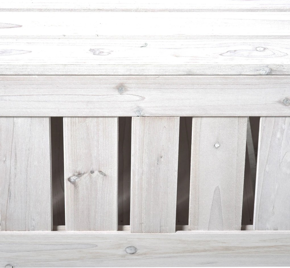 Outsunny ławka ogrodowa ze schowkiem 2-osobowa z poduszką biała drewniana skrzynia | Aosom PL