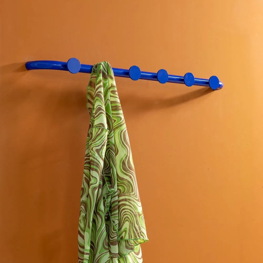 Niebieski metalowy wieszak ścienny 75 cm Retro – Spinder Design