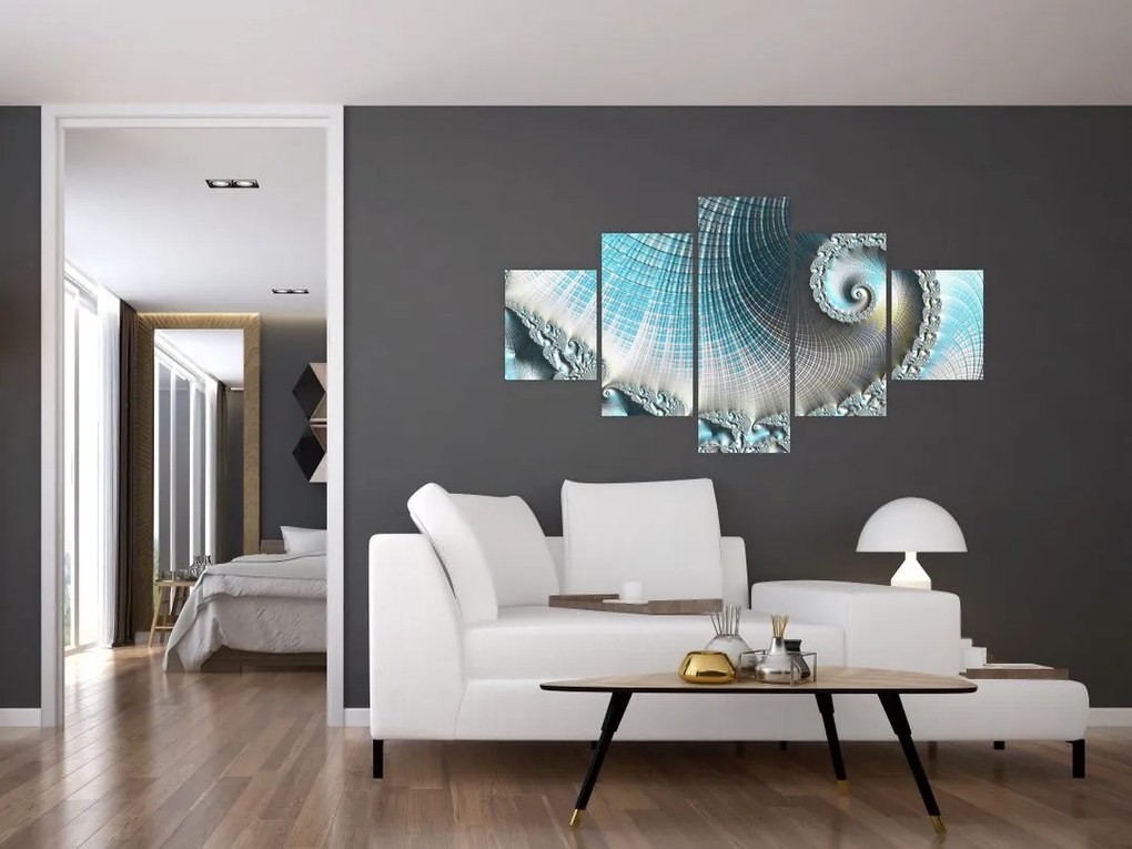 Obraz teksturowanej spirali (125x70 cm)