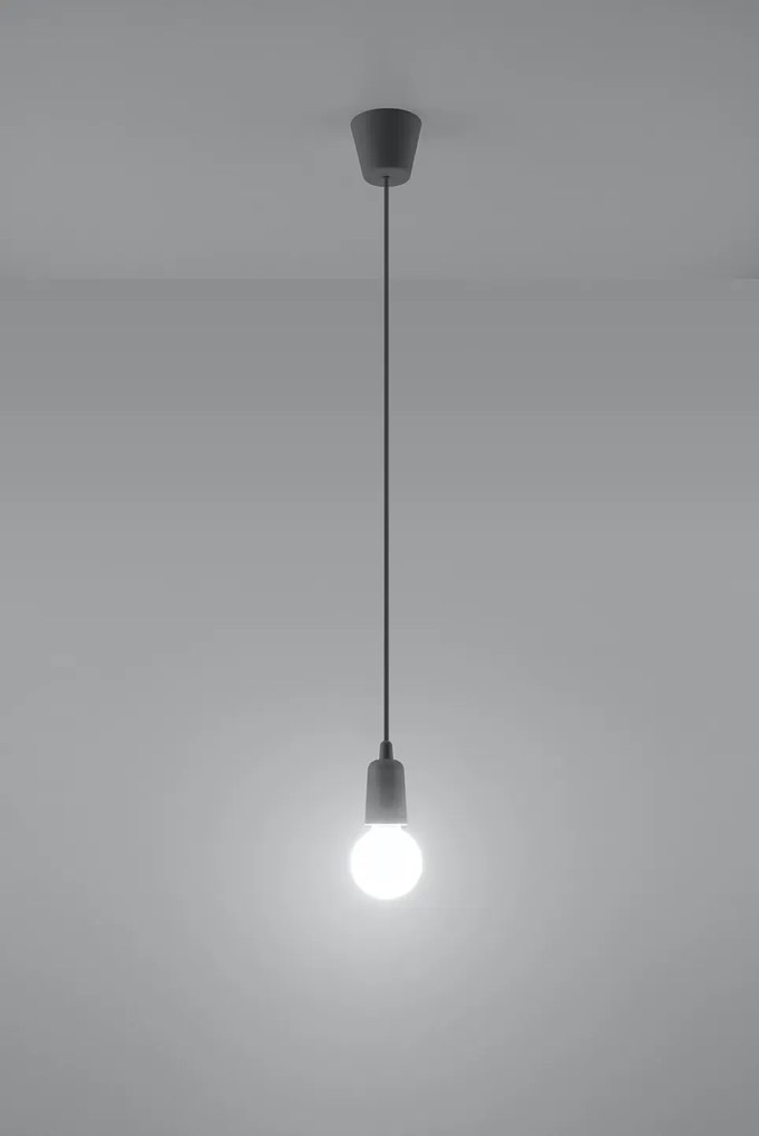 Szara lampa wisząca loft z regulacją wysokości - EX541 H5-D72
