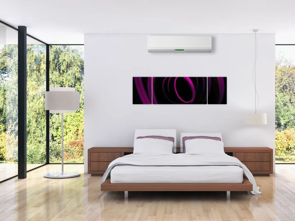Obraz - fioletowe kresek (170x50 cm)