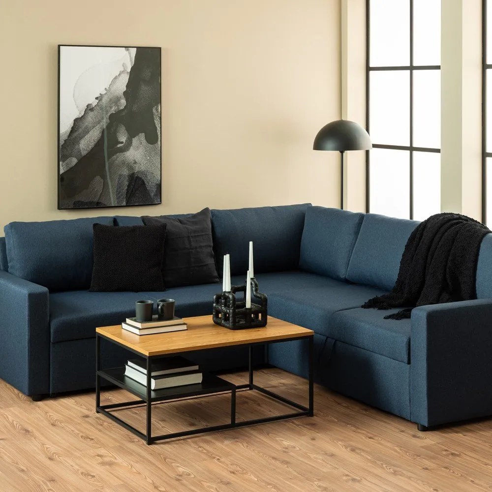 Stolik z blatem w dekorze dębu 60x90 cm Gila – Actona