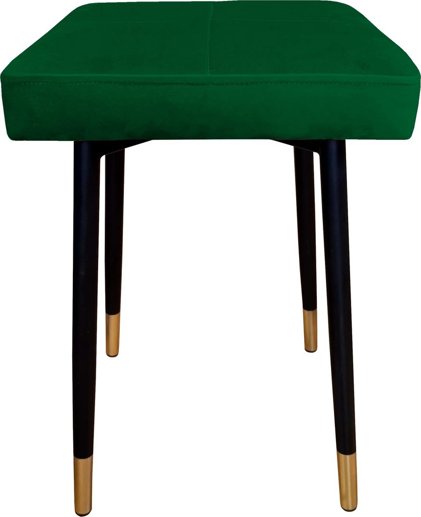 Taboret MAX tkanina Welur stelaż metalowy STOŁEK LOFT : Kolor nogi - Czano-złota stożek, Kolor tkaniny - VELVET - MG25, Typ tkaniny - Velvet