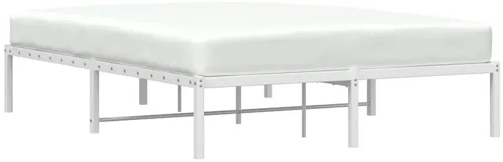 Białe metalowe minimalistyczne łóżko 160x200 cm - Tresto