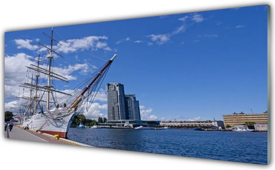 Panel nad blat kuchenny Portowa Panorama z Łodzią