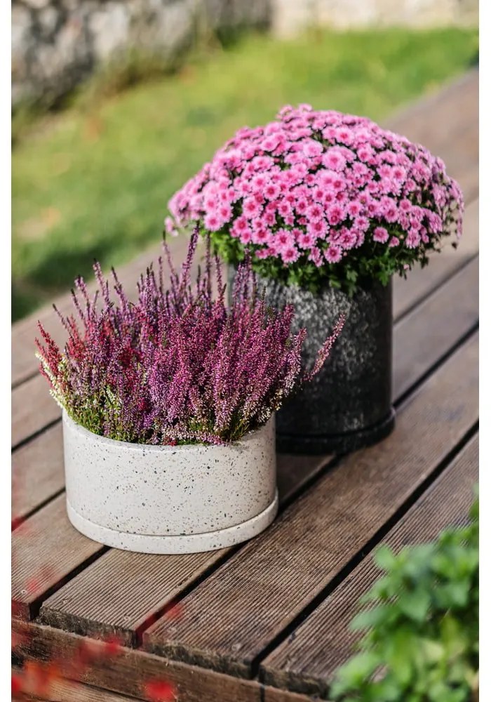 Ciemnoszara doniczka Bonami Selection Terrazzo, ø 34 cm