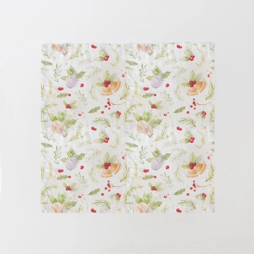 Zestaw 2 świątecznych lnianych serwetek Linen Tales Merry, 40x40 cm