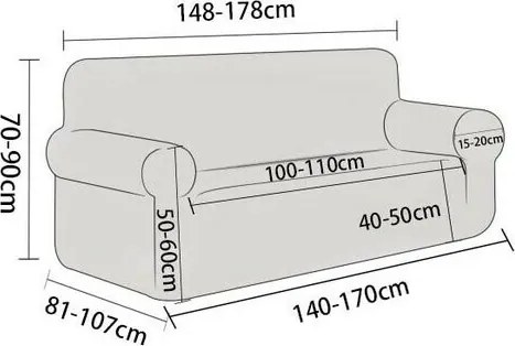 4Home Elastyczny pokrowiec na 2-osobową kanapę Magic clean brązowy, 145 - 185 cm