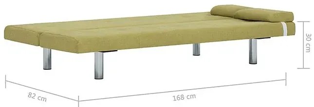 Kanapaz rozkładanym oparciem -zielona C2-P01