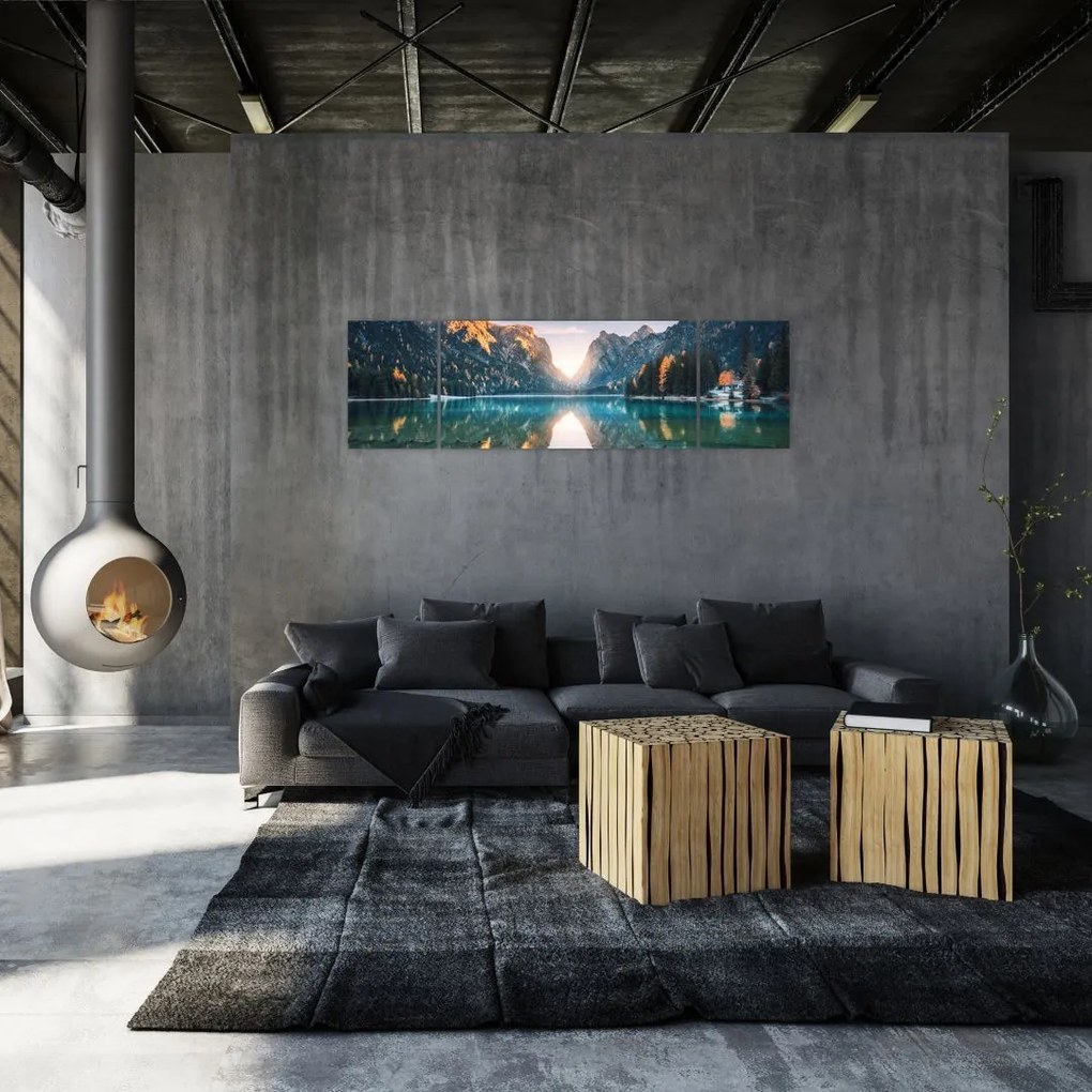 Obraz - Górskie jezioro (170x50 cm)