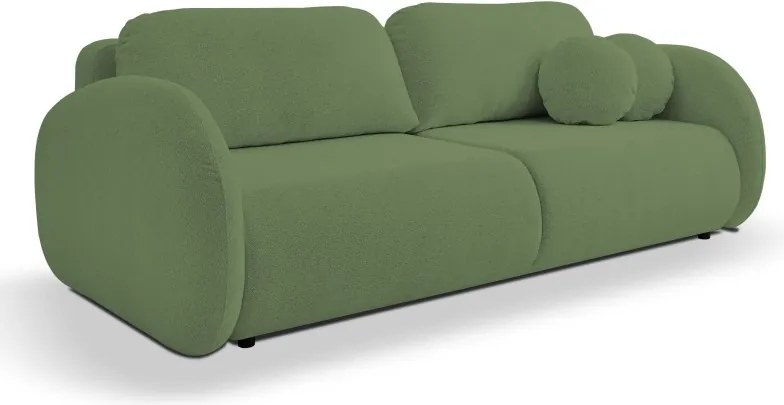 Sofa LOOP z funkcja spania i pojemnikiem ZIELONY RAVEN 77