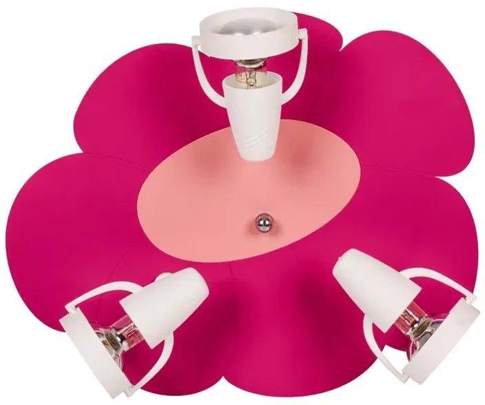 Fuksjowa lampa sufitowa do pokoju dziewczynki - S212-Vulpin
