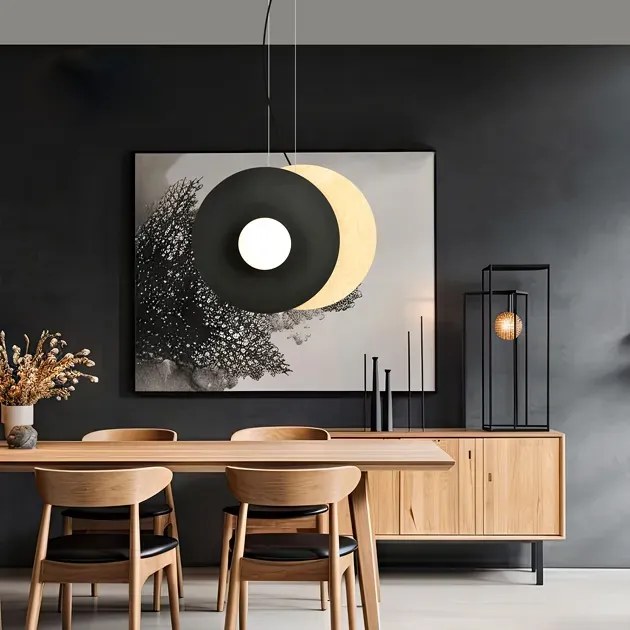Nowoczesna wisząca lampa nad stół opal - 3X D104 S0-L89
