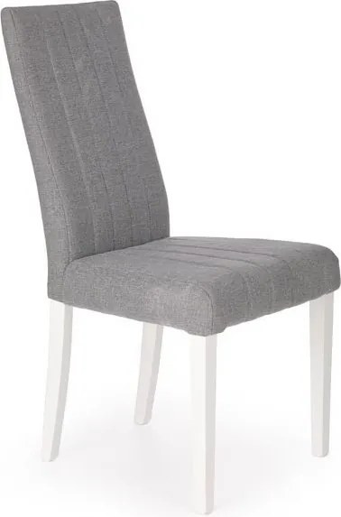 Tapicerowane krzesło na białych nogach Diego