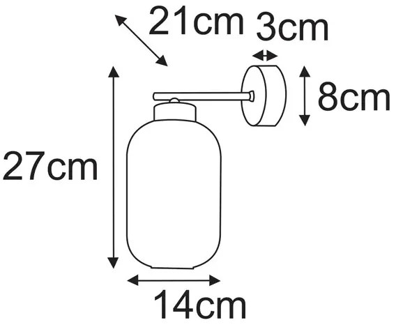 Ryflowany kinkiet biały Z9-W43