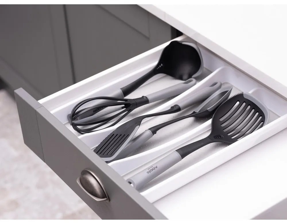 Szary plastikowy organizer na sztućce 41 x 33 cm – Addis