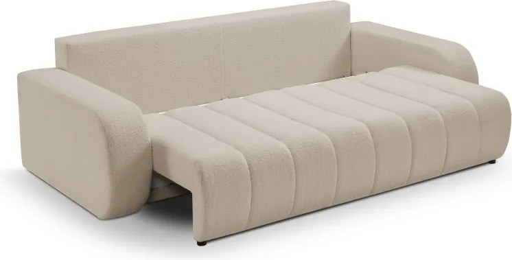 Sofa BALOO z funkcja spania i pojemnikiem BEŻOWY LAMBI 06