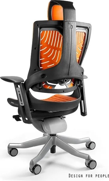 Fotel ergonomiczny Wau 2, Czarny Elastomer, zgodny z normą BHP