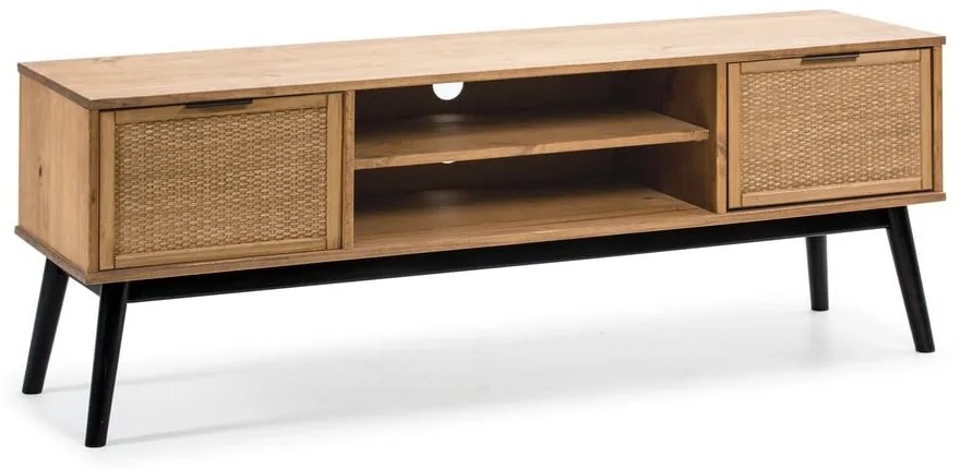 Szafka pod TV z litego drewna sosnowego 140x52 cm Natasha – Marckeric
