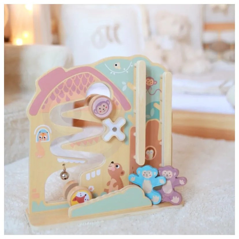 Tooky toy labirynt tablica edukacyjna tor 2w1 labirynt drewniany
