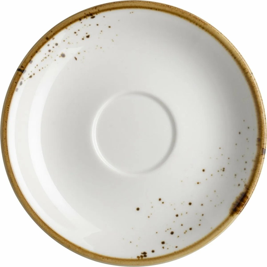 Spodek do espresso Mäser Pintar Biało-brązowekropki 13 cm, S