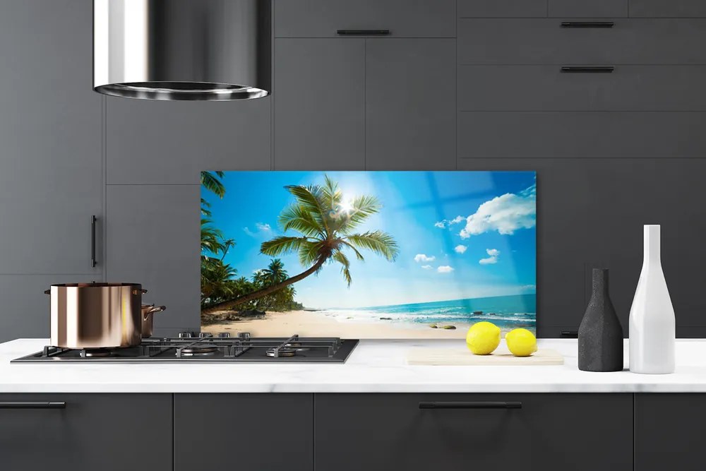 Panel Szklany Tropikalny Raj pod Palmą