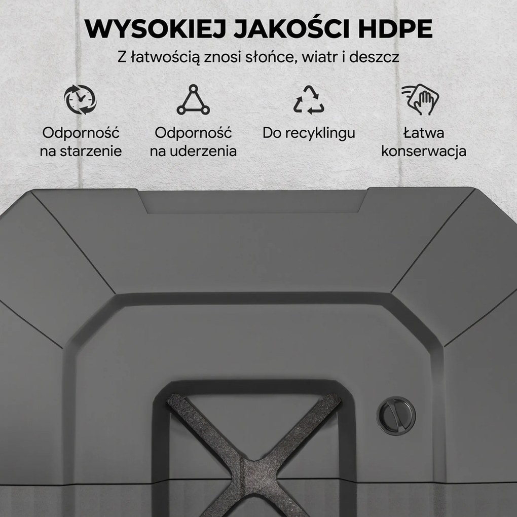 Outsunny Stojak do parasola 2-częściowy wodoodporny obciążnik, stojak do parasola bocznego | Aosom PL