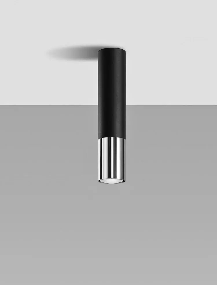 Czarno-chromowany plafon tuba - EXX214-Oller