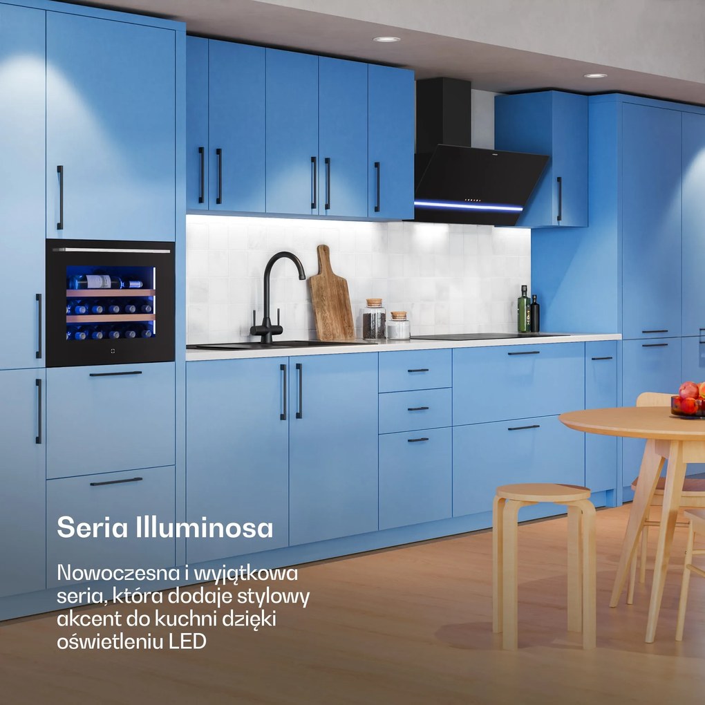 Klarstein Illuminosa okap przyścienny | 90 cm