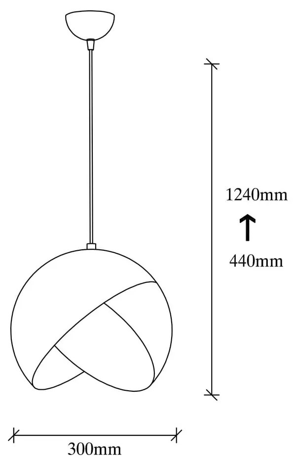 Czarno-brązowa lampa wisząca z metalowym kloszem ø 30 cm Pacman – Opviq lights