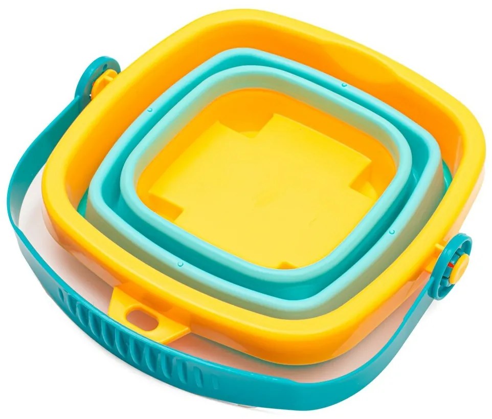 Wiaderko składane Baby Mix z zabawkami do piasku iwody, 5 szt.
